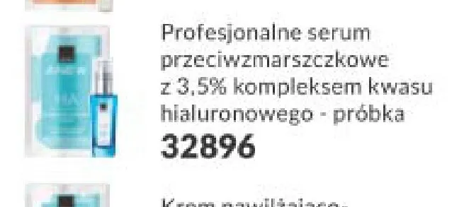 Profesjonalne serum przeciwzmarszczkowe z 3,5% kompleksem kwasu hialuronowego Anew próbka promocja w AVON