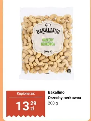 Orzechy nerkowca Bakallino promocja w Biedronka