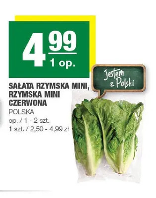 Sałata rzymska mini Polska promocja w SPAR