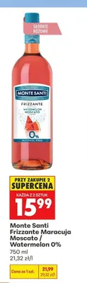 Wino bezalkoholowe Monte Santi Frizzante Watermelon promocja w Biedronka