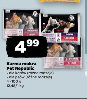 Karma mokra dla psów Pet Republic 4-pak promocja w Netto