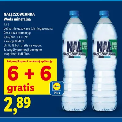 Woda mineralna NAŁĘCZOWIANKA promocja w Lidl
