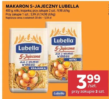 Makaron 5-jajeczny Lubella krajanka promocja w Stokrotka