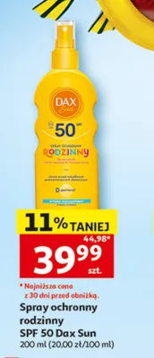 Spray ochronny rodzinny SPF 50 Dax Sun promocja w Auchan