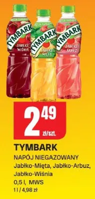 Napój niegazowany jabłko-mięta, jabłko-arbuz, jabłko-wiśnia promocja w Chorten