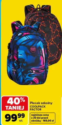 Plecak szkolny Coolpack Factor promocja w Carrefour