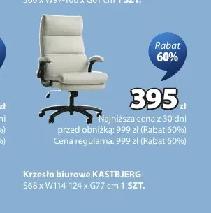 Krzesło biurowe Kastbjerg promocja w Jysk
