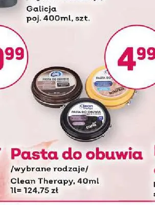 Pasta do obuwia Clean Therapy promocja w Bliski