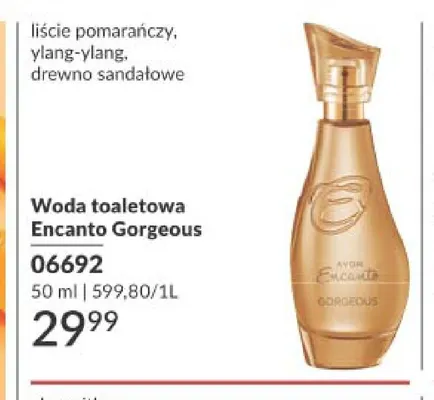 Woda toaletowa Avon Encanto Gorgeous promocja w AVON