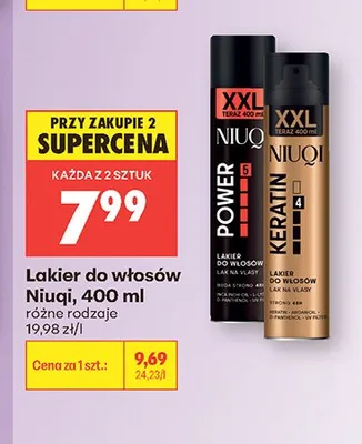 Lakier do włosów Niuqi Keratin promocja w Biedronka