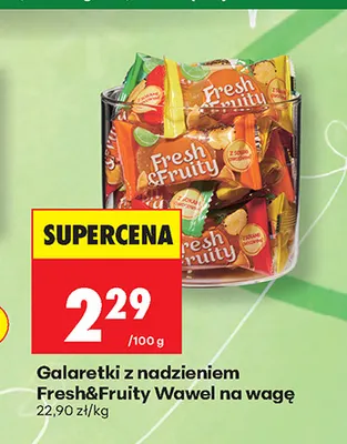 Galaretki z nadzieniem Fresh & Fruity Wawel na wagę promocja w Biedronka