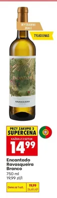 Wino wytrawne białe Encantado Ravasqueira Branco promocja w Biedronka