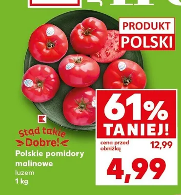 Pomidory malinowe polskie luzem promocja w Kaufland