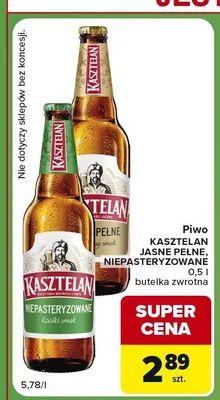Piwo Kasztelan Jasne Pełne promocja w Carrefour Express