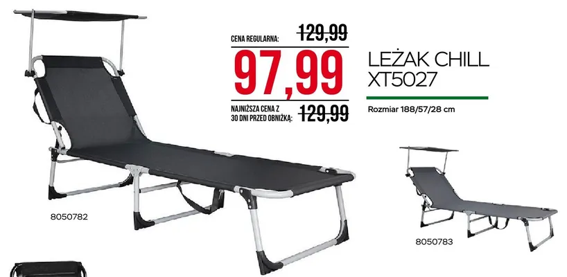 Leżak Chill XT5027 promocja w Abra Meble