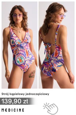 Strój kąpielowy jednoczęściowy Medicine promocja w Medicine