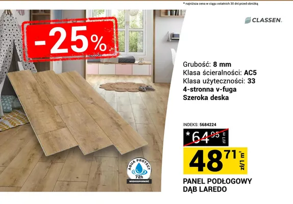 Panel podłogowy Dąb Laredo Classen promocja w Merkury Market