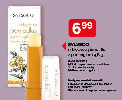 Odżywcza pomadka z peelingiem Sylveco promocja w Ziko Dermo