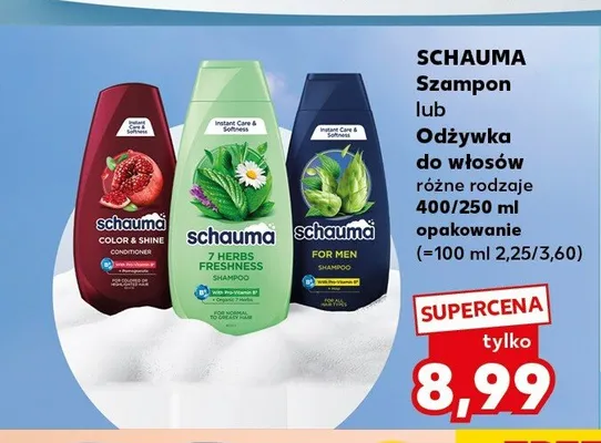 Odżywka do włosów Schauma Color & Shine promocja w Kaufland