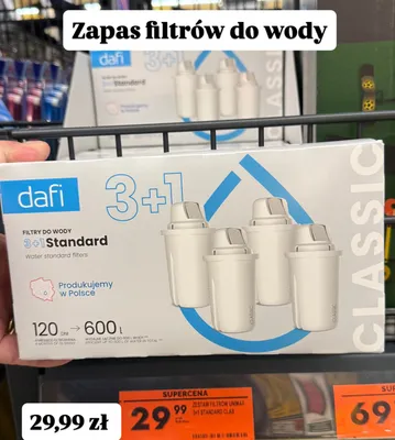 Filtry do wody Dafi Standard Classic 4-pak promocja w Biedronka