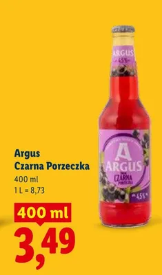 Piwo argus czarna porzeczka promocja w Lidl