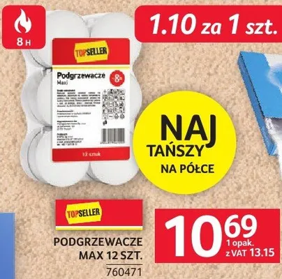 Podgrzewacze Max 12 szt. promocja w Selgros