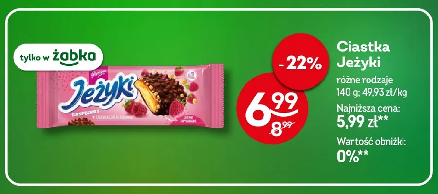 Ciastka Jeżyki promocja w Żabka