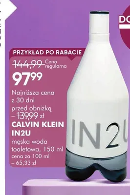 Perfumy Calvin Klein IN2U męska woda toaletowa promocja w Makro