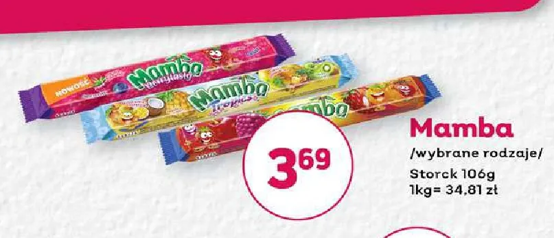 Guma rozpuszczalna Mamba promocja w Bliski