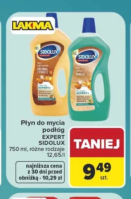 Płyn do mycia podłóg drewno i panele Sidolux Expert promocja w Carrefour