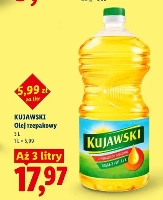 Olej rzepakowy Kujawski promocja w Lidl