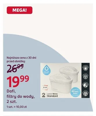 Filtry do wody Dafi Standard 2-pak promocja w Rossmann