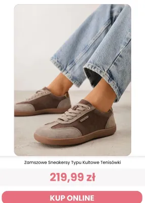 Zamszowe sneakersy typu kultowe tenisówki Renee promocja w Renee