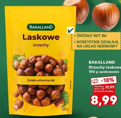 Orzechy laskowe Bakalland promocja w Kaufland