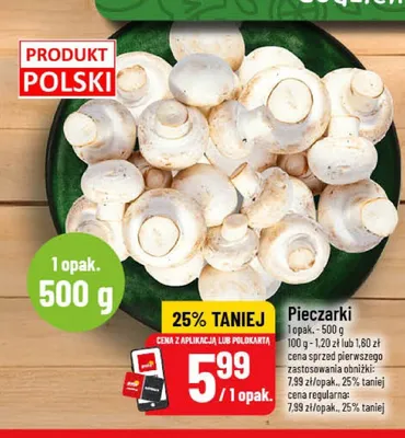 Pieczarki promocja w POLOmarket