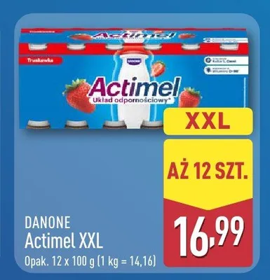 Jogurt Actimel XXL Danone promocja w Aldi