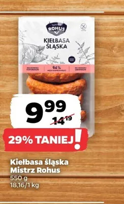 Kiełbasa śląska Mistrz Rohus promocja w Netto