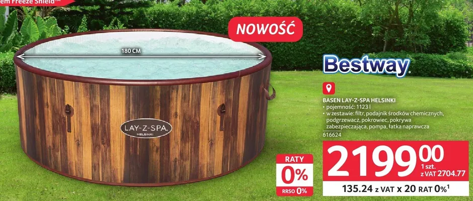 Basen Lay-Z-Spa Helsinki 616624 promocja w Selgros
