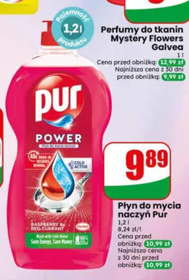 Płyn do mycia naczyń Pur Power Raspberry & Red Currant promocja w Dino