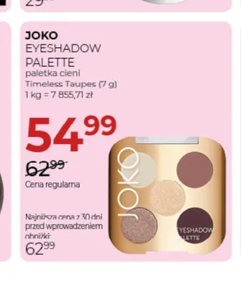 Paletka cieni Eyeshadow Palette Timeless Taupes Joko promocja w Drogerie Jawa