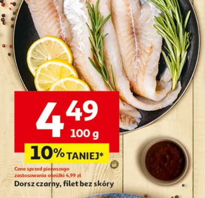 Dorsz czarny, filet bez skóry promocja w Auchan