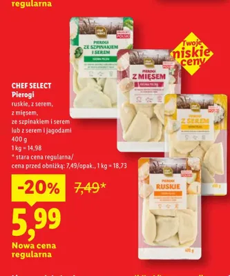 Pierogi z mięsem Chef Select promocja w Lidl