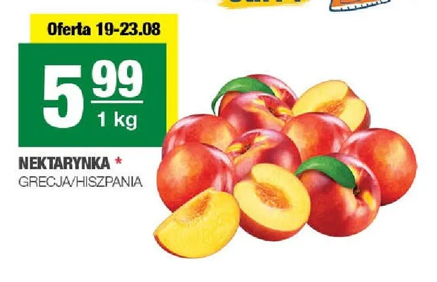 Nektarynka Grecja Hiszpania promocja w SPAR