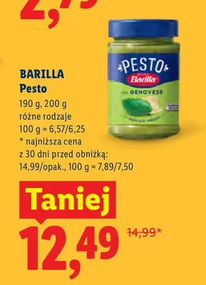 Pesto Barilla 190 g promocja w Lidl