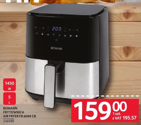 Frytownica BOMANN AIR FRYER FR 6069 CB promocja w Selgros