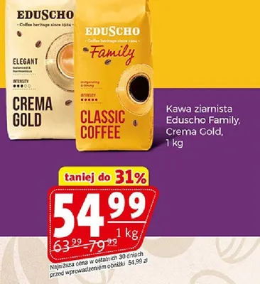 Kawa ziarnista Eduscho Family Crema Gold promocja w Prim Market