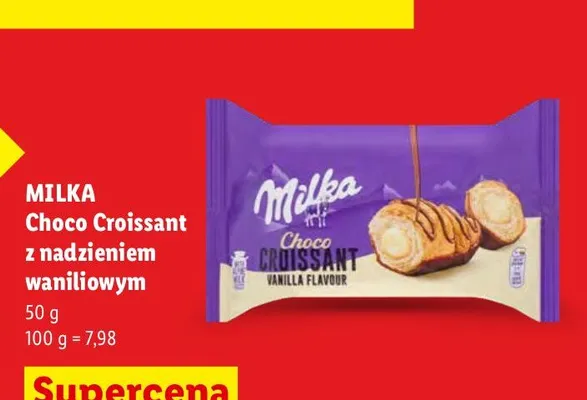 Choco Croissant z nadzieniem waniliowym Milka promocja w Lidl
