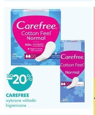 Wkładki higieniczne Carefree promocja w Super-Pharm