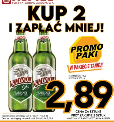 Piwo Namysłów Pils promocja w Kupiec