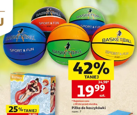 Piłka do koszykówki Sport & Fun promocja w Auchan